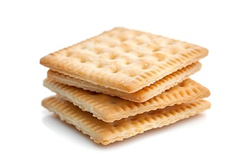 Cracker cookie isolated on white background