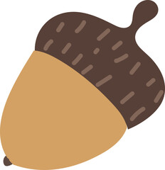 Brown Acorn with Cap