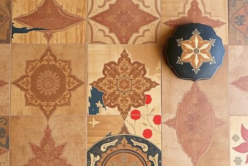 Vintage Tile Flooring Highlight intricate patterns and aged fini