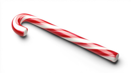 Christmas candy cane on a transparent background