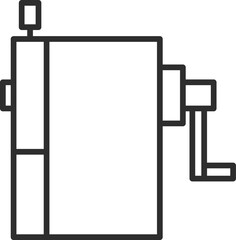 線画教材道具関連の単品アイコン　鉛筆削り