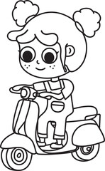 girl driving a motorcycle