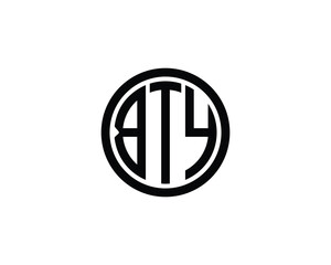 BTY logo design vector template. BTY
