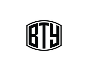 BTY logo design vector template. BTY