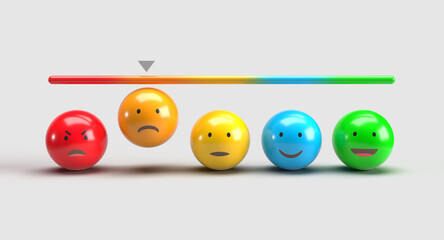  Emotional Feedback Scale with Sadness Highlighted