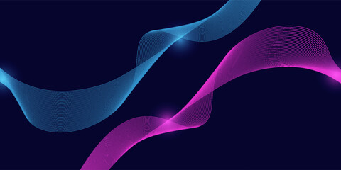 Abstract background with flowing lines. Dynamic waves simple