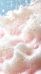 Obraz premium Creative Abstract Marketing Background Featuring Bubble Effects and Moisturizing Facial Cleansers for Autumn and Winter Skincare, Highlighting the Cleansing Power and Rich Foam of Beauty Products, Ide