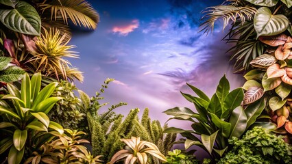 Fototapeta premium Lush Green Plant Background for Greeting Cards and Banners - Vibrant Leaves Backdrop