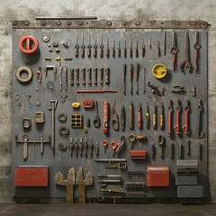Tool equipment hang on the wall