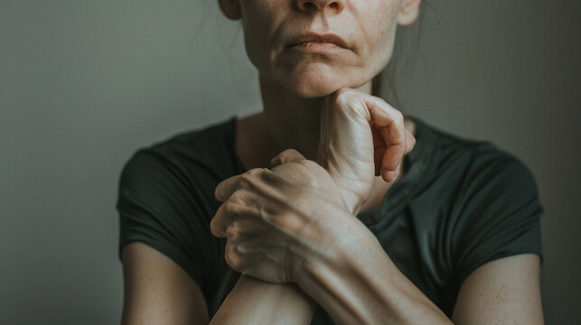 A patient suffering from Ehlers-Danlos syndrome, demonstrating hypermobile joints