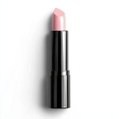 Obraz premium Tube of pink lipstick isolated on white background