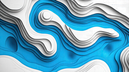 Obraz premium wavy White and Blue Colors Background