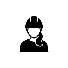 Woman Engineer Architect Business Person Project Manager Vector Icon