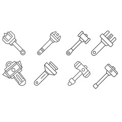 tools icon vector set