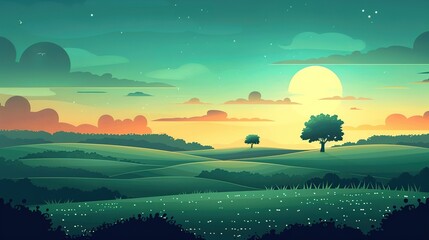 Fototapeta premium Elegant Landscape Background Image - a captivating and refined visual. The elegant landscape creates a charming and sophisticated scene.