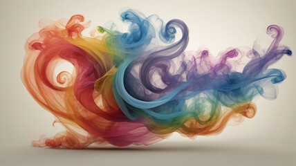 Colorful Swirling Smoke in a Fantastical Design