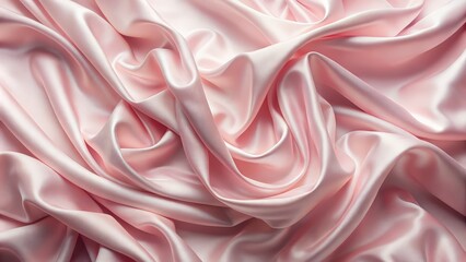 Fototapeta premium The composition highlights a serene pink background with a beautifully draped fabric design in the middle.