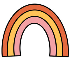 Rainbow retro cartoon 