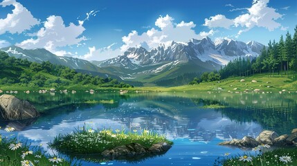 Elegant Landscape Background Image - a captivating and refined visual. The elegant landscape creates a charming and sophisticated scene.