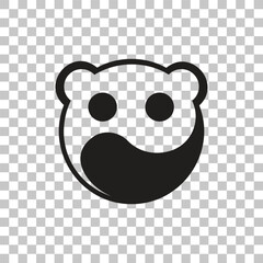 Simple Panda Icon Logo Vector Template Design