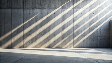 Minimalist Concrete Wall with Diagonal Shadows for Interior Design and Architecture Inspiration