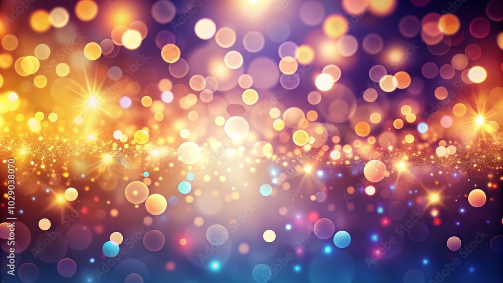 Aufkleber enchanting abstract setting filled with delicate bokeh, offering room for personalized text.