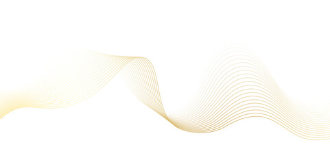 Golden wave curve lines abstract background with flowing particles. Digital energy waves technology concept. Modern backdrop design for business, presentation, banner.