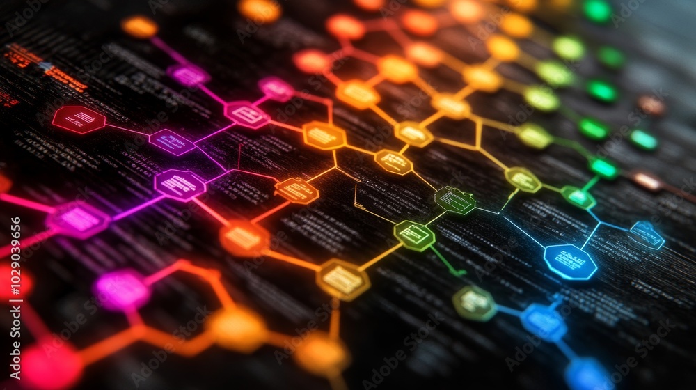 Poster abstract digital network technology connection abstract background