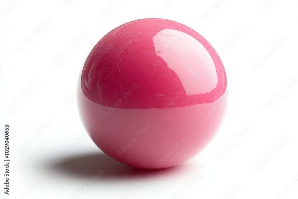 Poster a glossy pink sphere is centered against a pristine white backdrop. the minimalistic design emphasiz