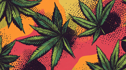 Pop art inspired cannabis edible packaging design
