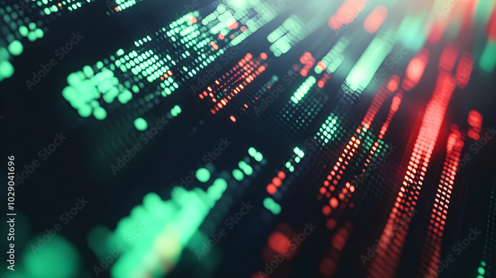 Poster abstract digital data visualization