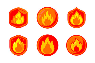 Set of Fire icons. flat style. fire icon set perfect for any purpose