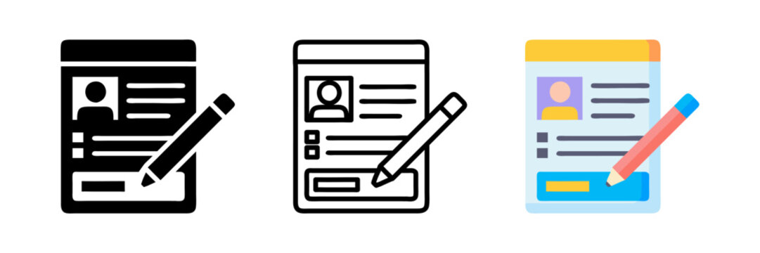 Registration vector icon. Black illustration isolated on white background for graphic and web design.