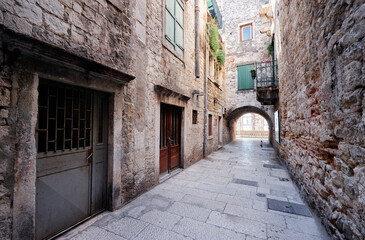 Obraz premium The street of Split town at Croatia.