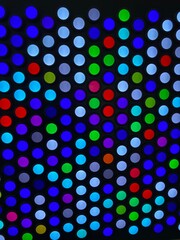 Multicolored dots of light