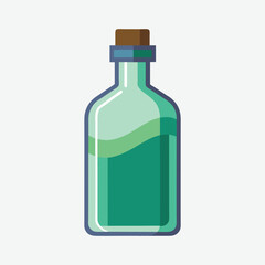 Water bottle flat style vector illustration