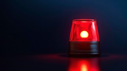 A red flashing light on a dark background, symbolizing warning or danger.