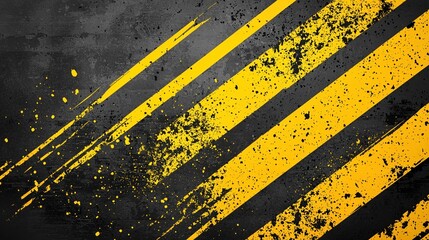 An abstract grey grunge corporate header banner showcases tech-inspired yellow stripes, enhancing the geometric vector background.