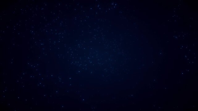 Blue bg of small particles scattered on dark blue background, animated background in 4k, magic and fantasy background, falling dots