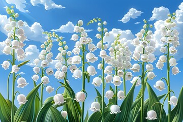 Obraz premium Lily of the valley flower.