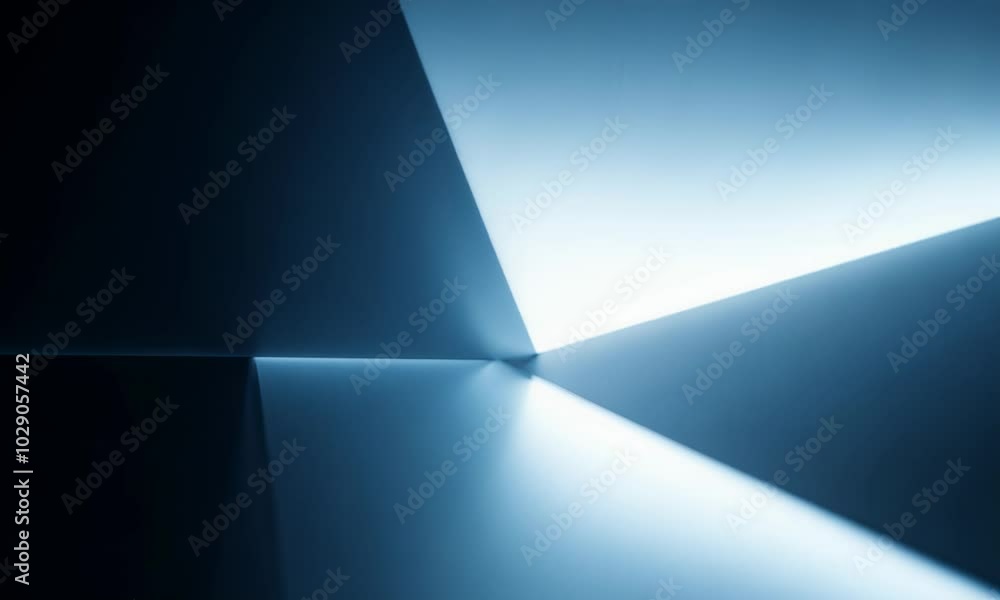 Poster create a minimalist abstract image with a focus on light and shadow play in a geometric space.