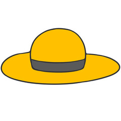  simple black straw hat sign