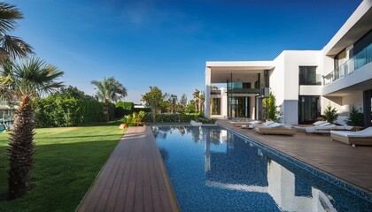 Fototapeta premium Moderne Architektur Haus Villa Luxus Resort