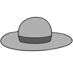 simple gray hat sign