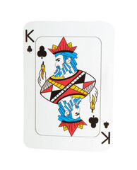 Poker game. One playing card isolated on white