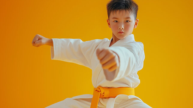 格闘技家　日本人 侍 男の子 空手家 武術家 柔道家 極真空手 型  KARATE JUDO DOUGI NINJA