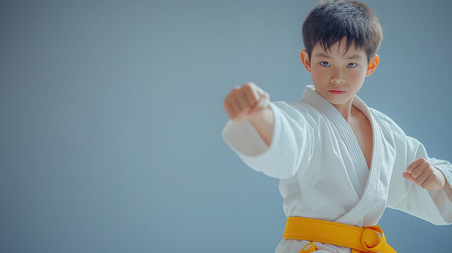 格闘技家　日本人 侍 男の子 空手家 武術家 柔道家 極真空手 型 KARATE JUDO DOUGI NINJA