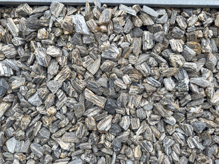 Small grey pebbles background. Design for home decoration