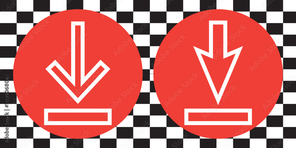 Aufkleber download and upload icon buttons set. white download or upload icon. files download and upload icons