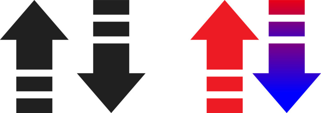 Up and down arrow icon vector illustration.